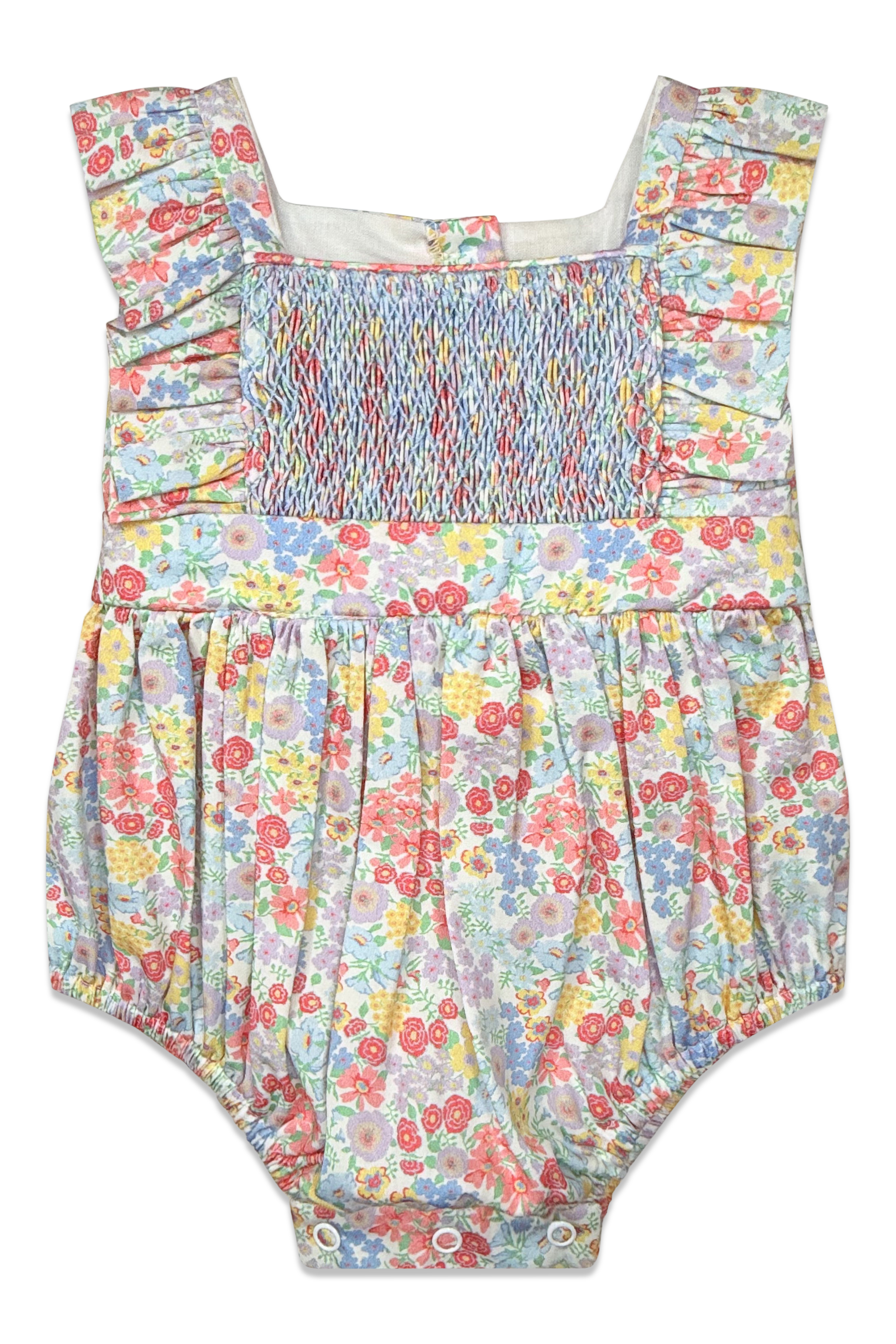 Churchill Floral Edith Smocked Bubble