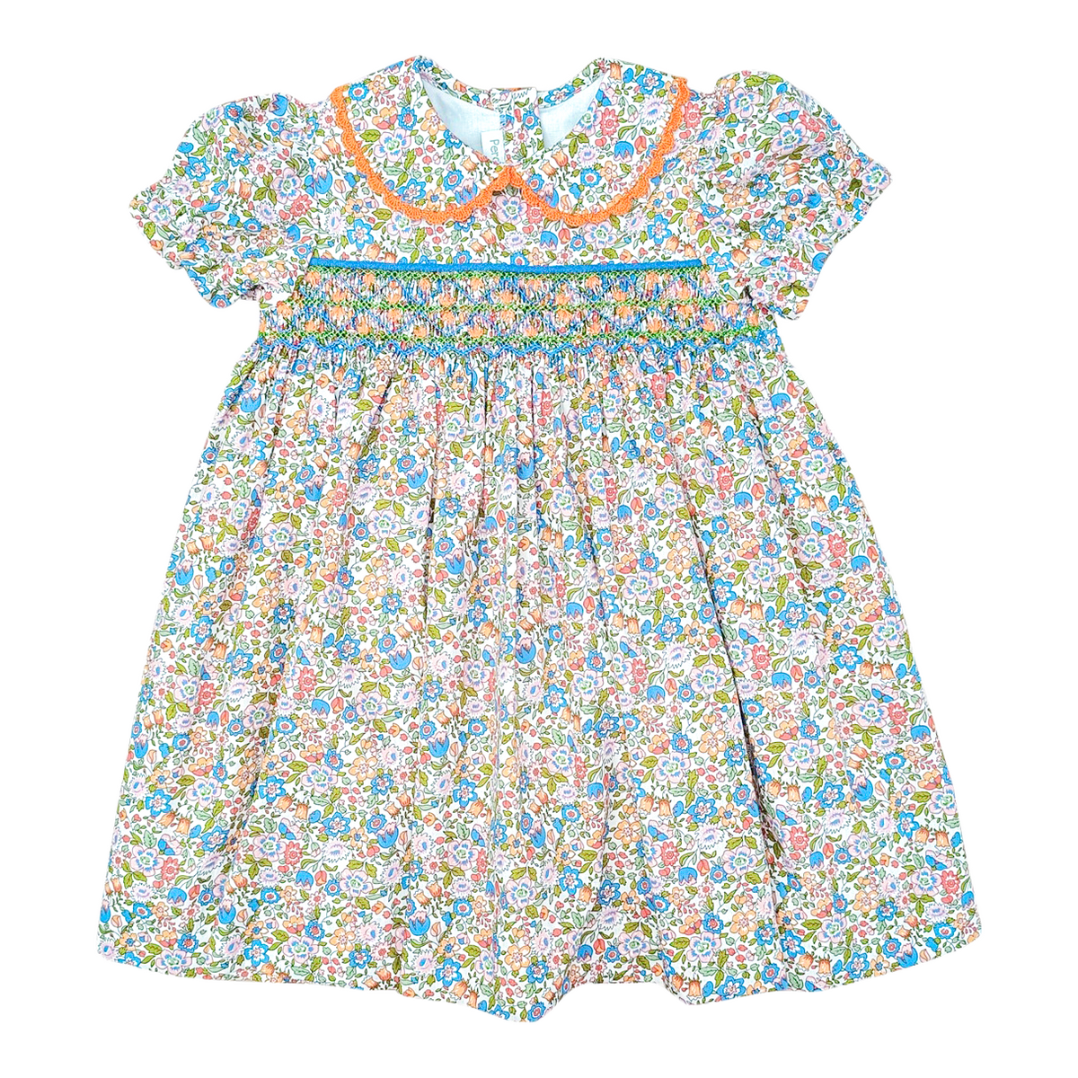 Pheasant Floral Smocked Day Dress w/ Bloomer