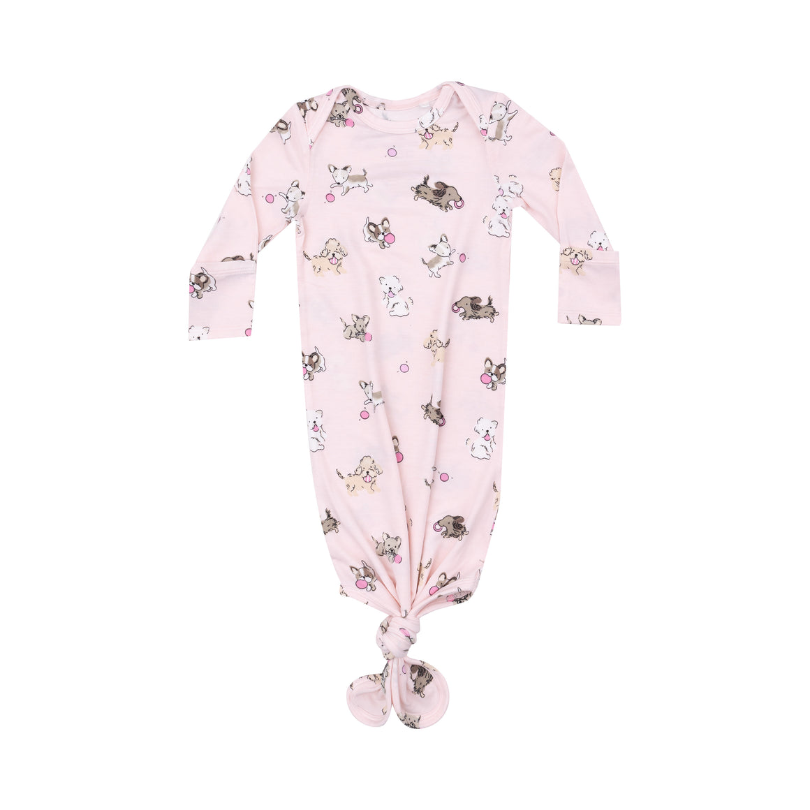 Angel Dear | 2 Way Ruffle Zipper Footie & Gown- Fluffy Puppies