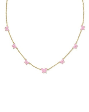 Kendra Scott | Lillia Butterfly Pink Enamel Necklace