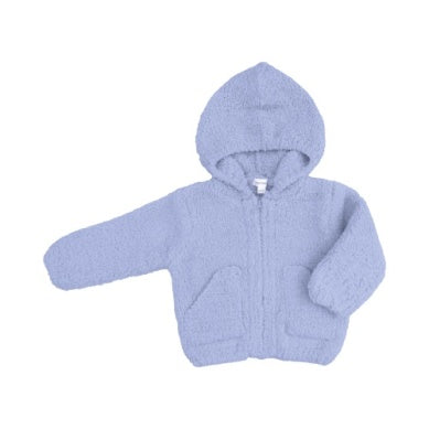 Angel Dear | Chenille Hooded Jacket Dusty Blue