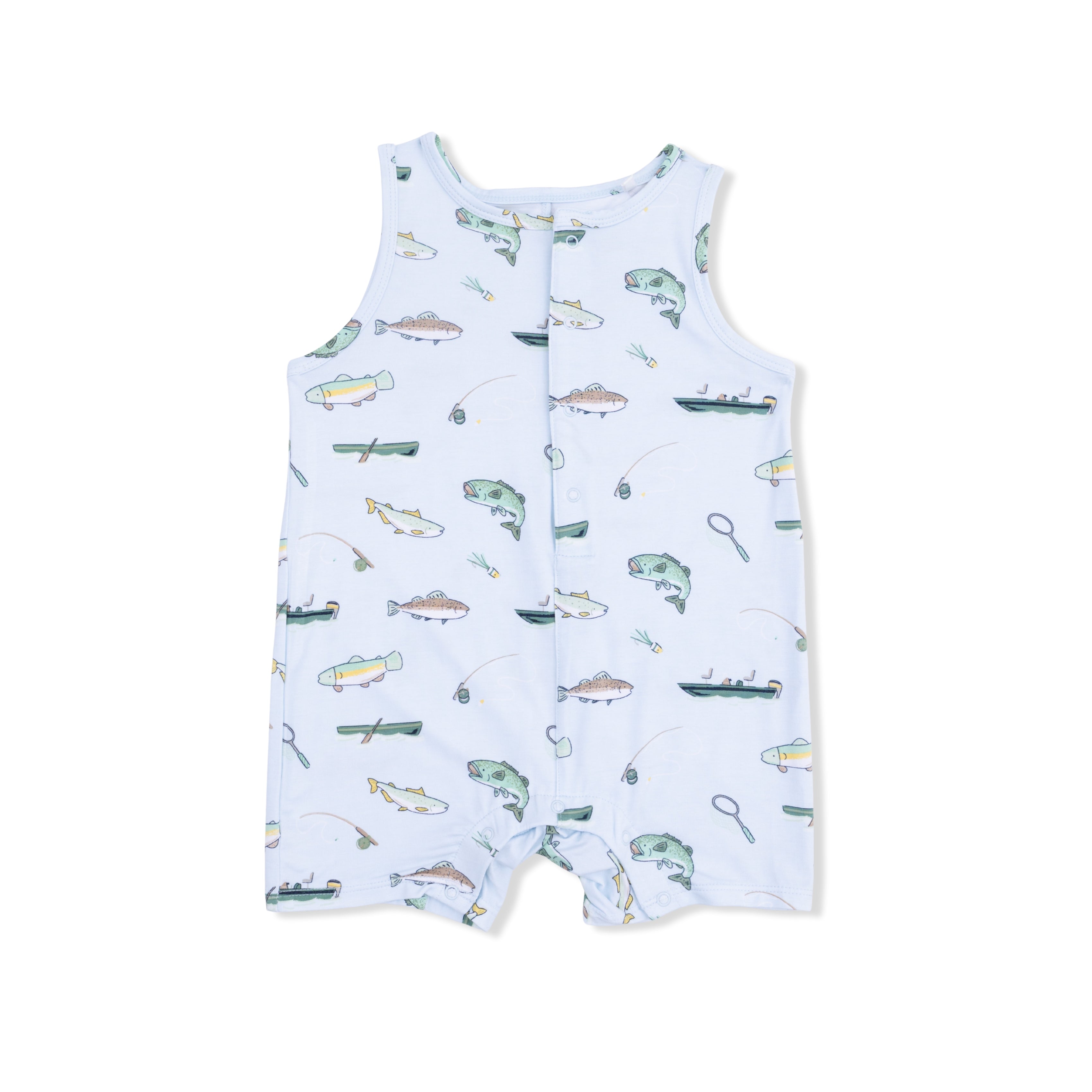 Angel Dear | Fishing Sleeveless Shortie Romper