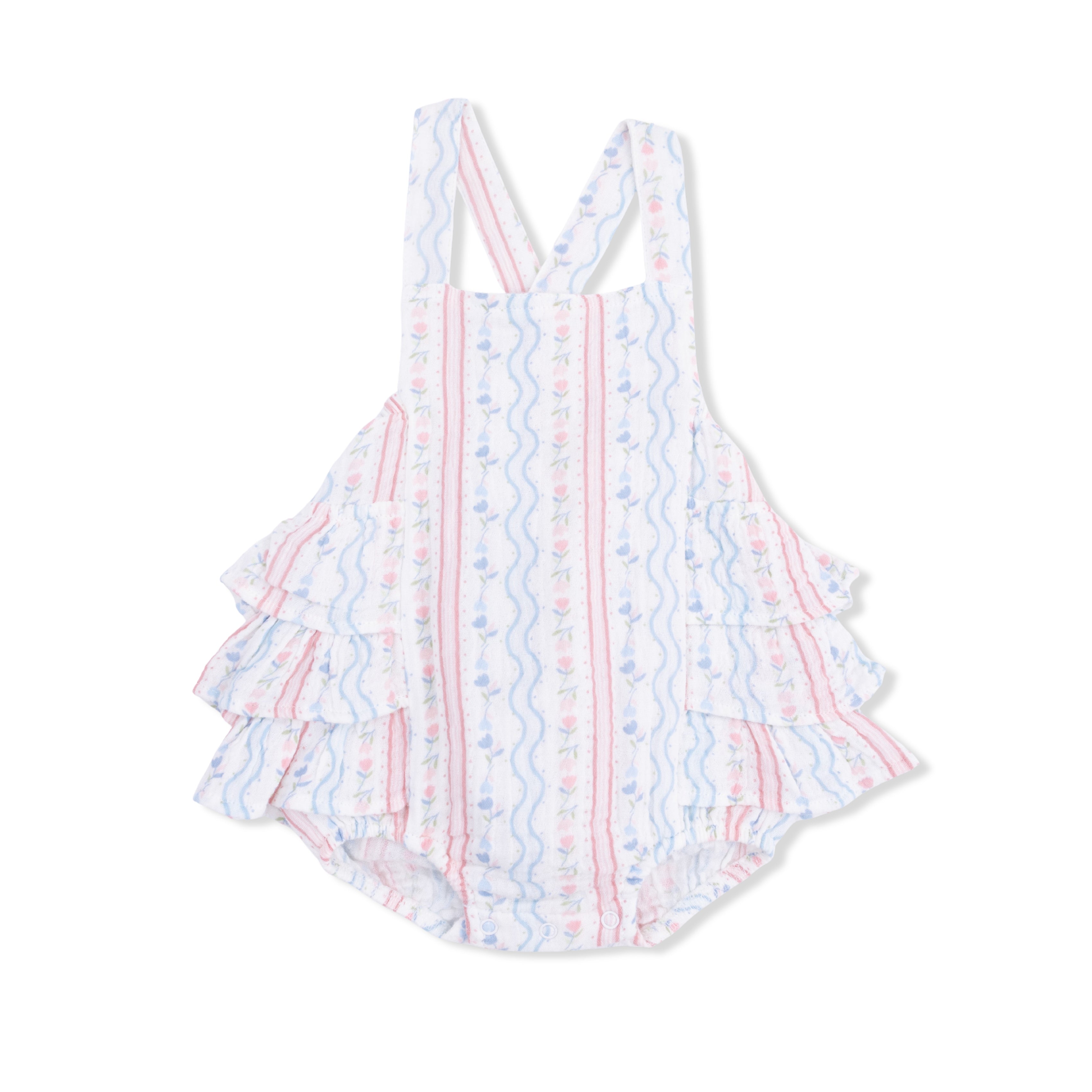 Angel Dear | Tulip Stripe Ruffle Sunsuit