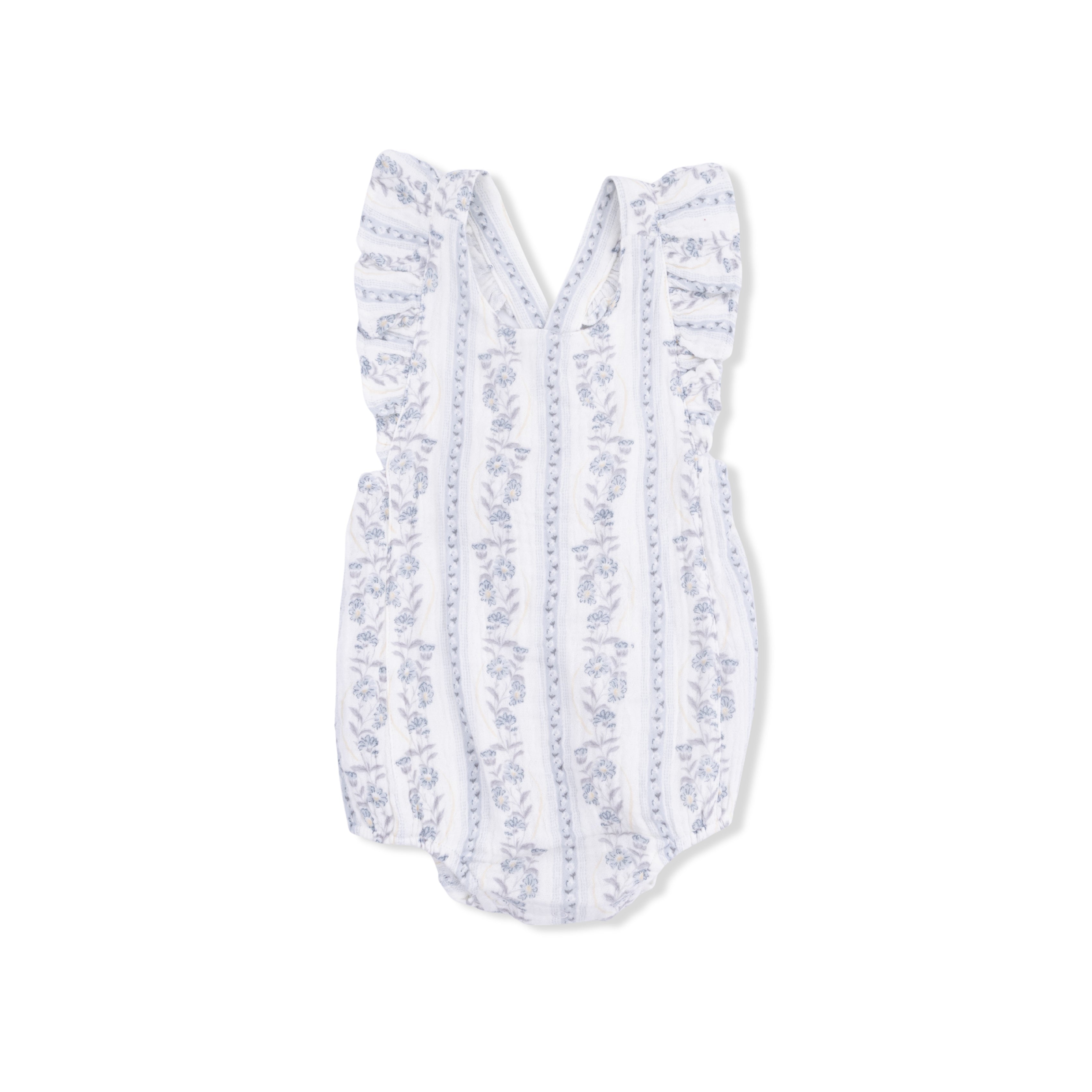 Angel Dear | Kimberly Floral Stripe - Ruffle Sunsuit