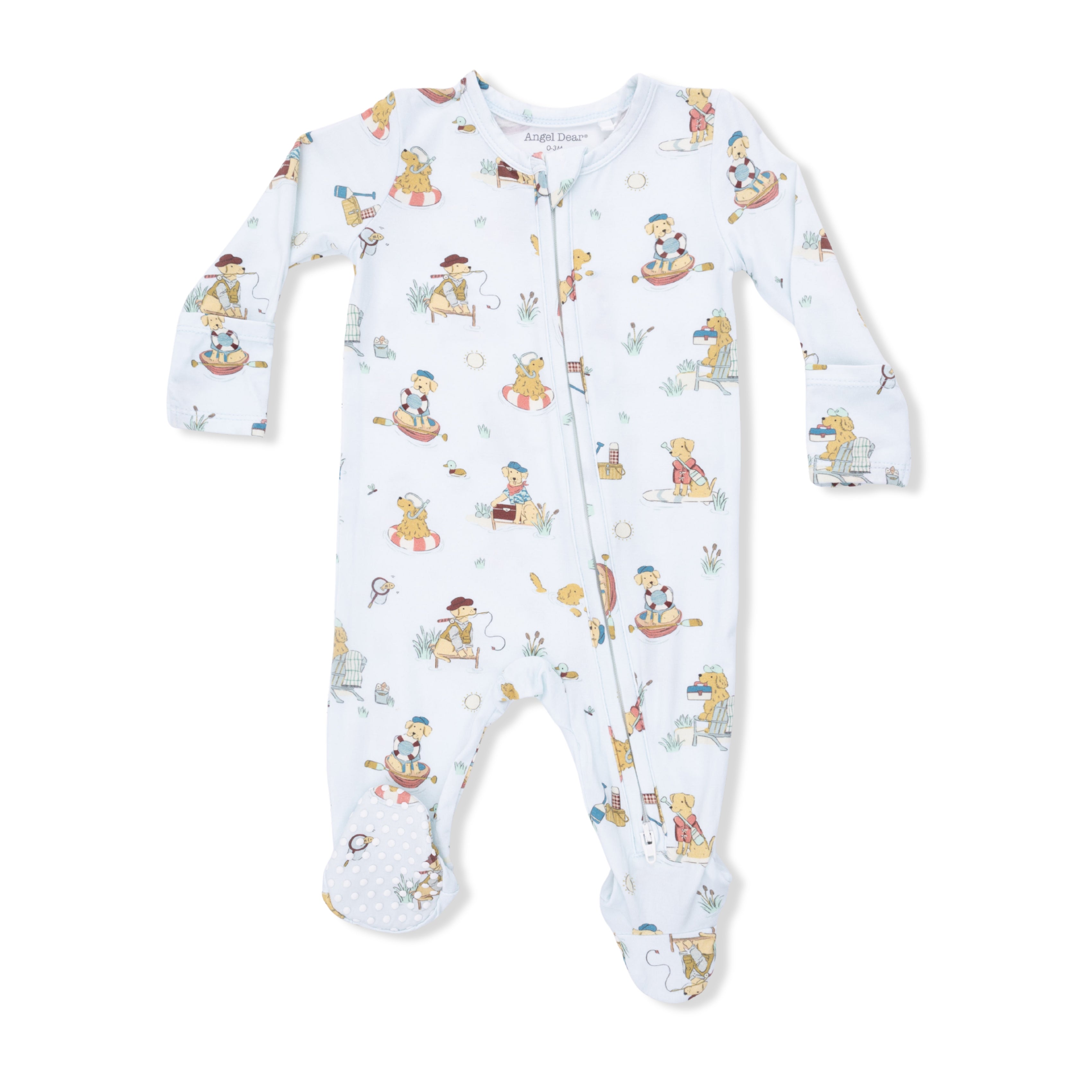 Angel Dear | Lake Buddy Dogs 2 Way Zipper Footie
