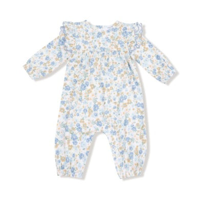 Angel Dear | Sweet Rose Calico Petal Ruffle Romper