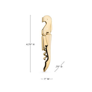 True | Belmont 24K Signature Double Hinged Corkscrew Gold Viski