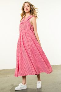 THML | Sleeveless Gingham Midi Dress