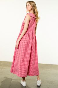THML | Sleeveless Gingham Midi Dress