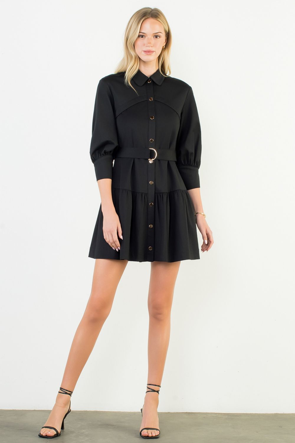 Julia Button Front Mini Dress