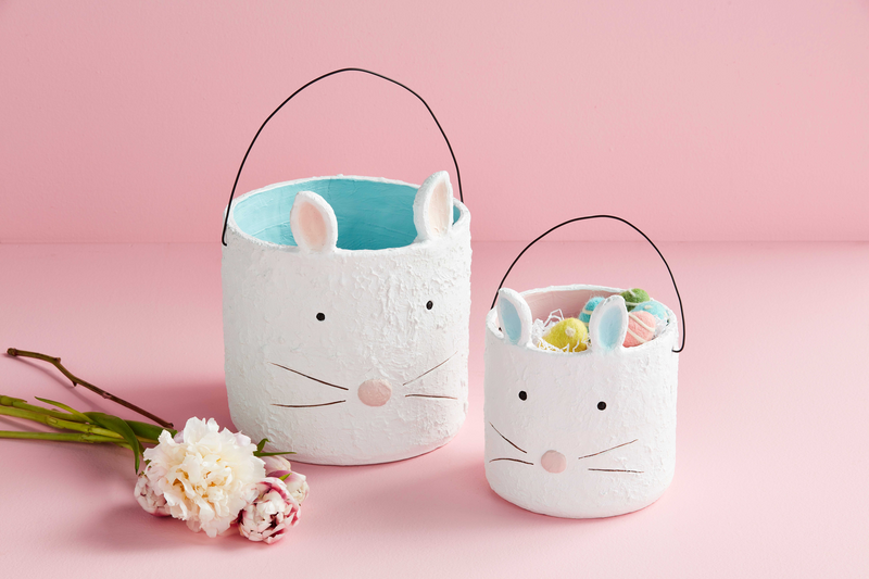 MudPie | Bunny Paper Mache Buckets