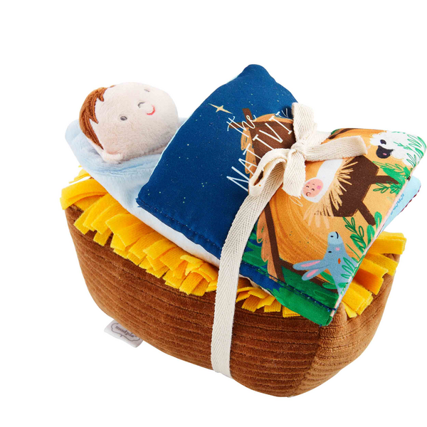 MudPie | Nativity Plush with Book