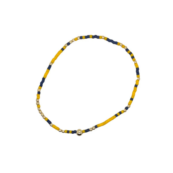 eNewton | Gameday Hope Unwritten Bracelets - Golden Yellow & Matte Navy