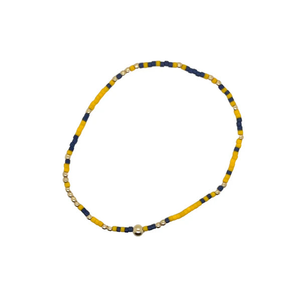 GameDay Hope Unwritten Bracelets - Golden Yellow & Matte Navy