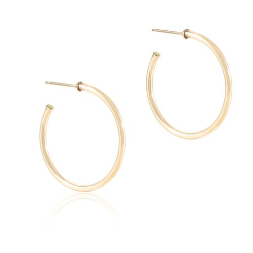 eNewton | 1.75" Post Hoop 2mm Earrings - Smooth