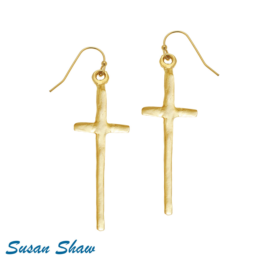 Susan Shaw | Tall Cross Earrings