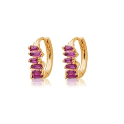 GOLD HALF RECTANGLE STONE HUGGIES