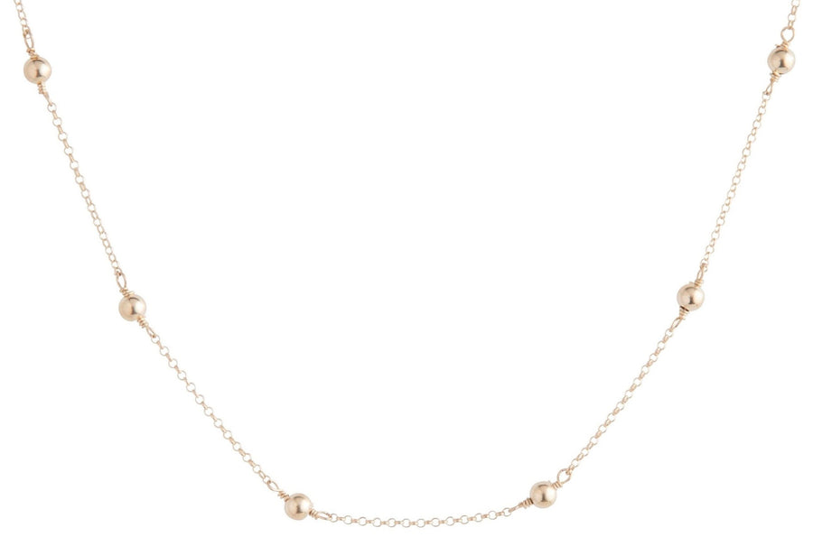 eNewton | Choker 15" Simplicity Chain Gold - 4mm Bead Gold