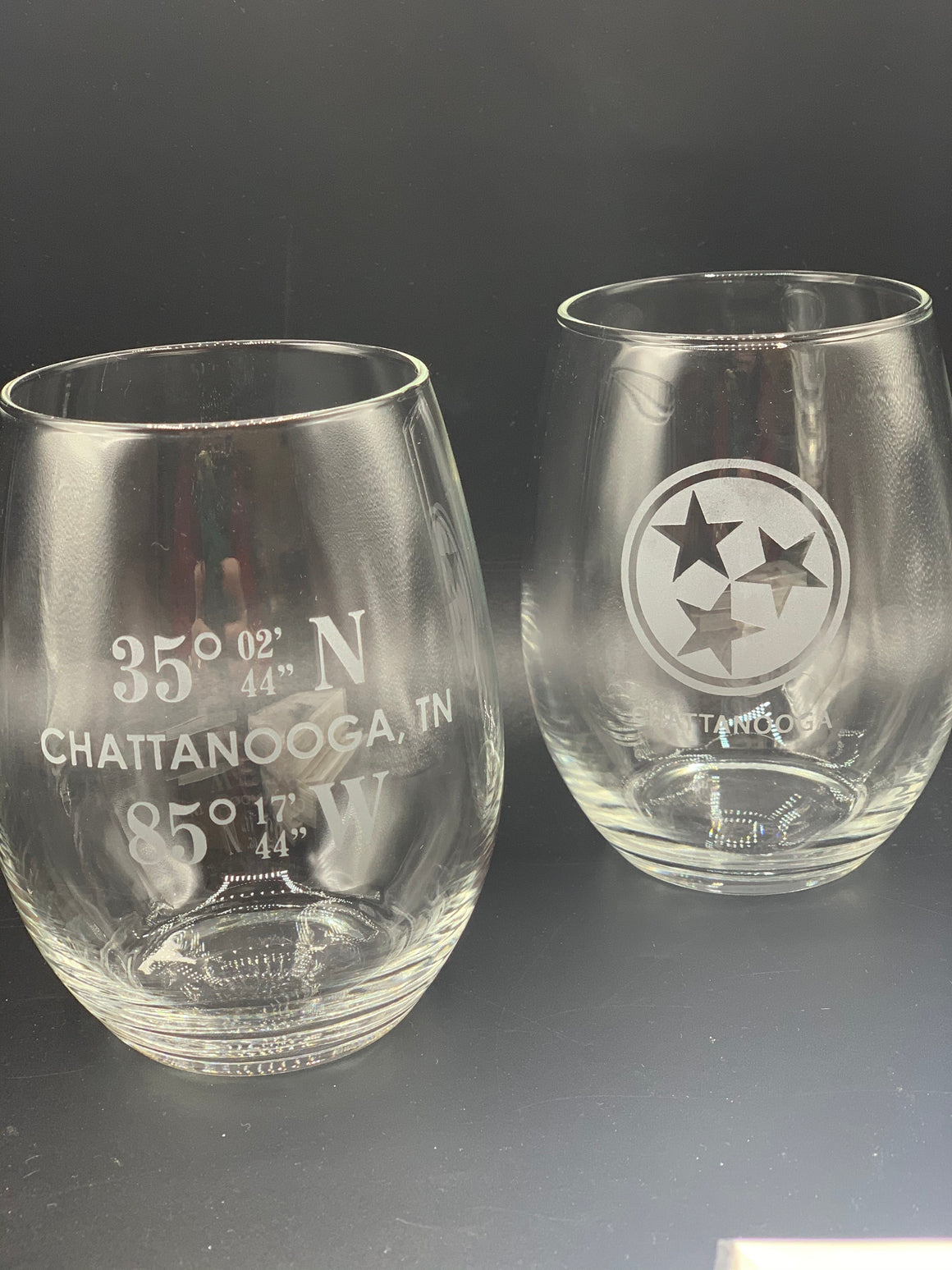 Chattanooga Glasses - Stemless Wine and Double Old Fashion