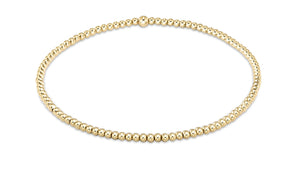 E Girl Classic Gold 2mm Bead Bracelet