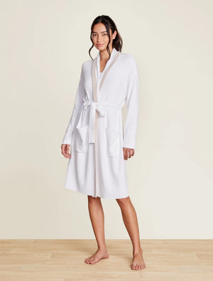 Barefoot Dreams | CozyChic Ultra Lite Tipped Ribbed Short Robe