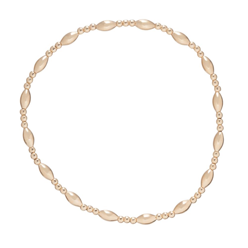 eNewton | Harmony Sincerity Pattern 2mm Gold Bead Bracelet