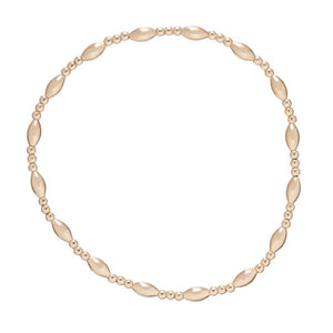 Harmony Sincerity Pattern 2mm Gold Bead Bracelet