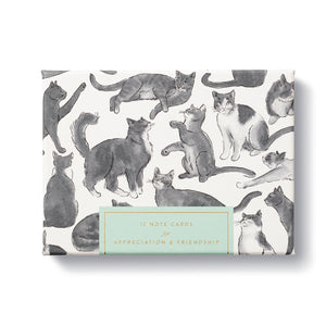 CAT THEMED NOTE CARDS APPRECIATION & FRIENDSHIP