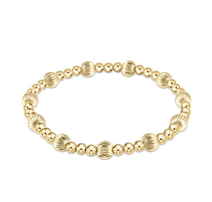 eNewton extends | Dignity Gold Sincerity Pattern 5mm Bead Bracelet