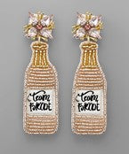 Team Bride Beaded & Crystal Earrings