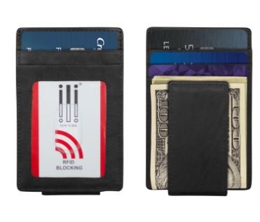 ili New York | Leather Magnetic Money Clip Card Holder
