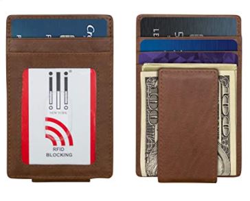 ili New York | Leather Magnetic Money Clip Card Holder
