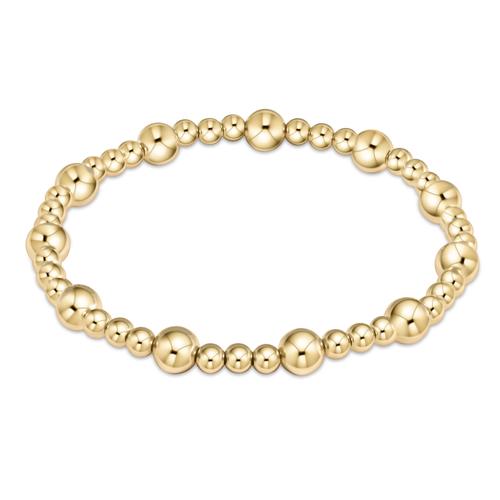 eNewton extends | Classic Dignity Sincerity Pattern 4mm Bead Bracelet - Gold