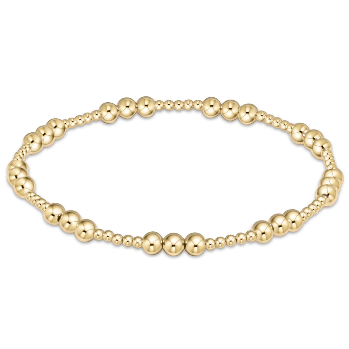 eNewton extends | Classic Joy Pattern 4mm Gold Bead Bracelet