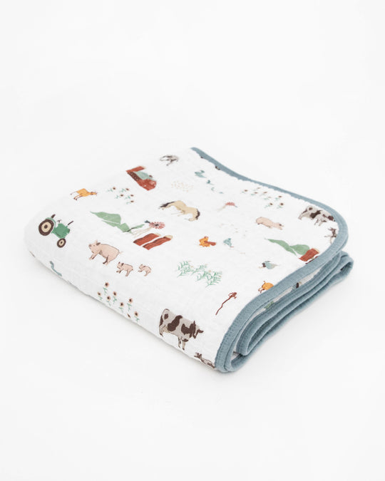 Little Unicorn | Cotton Muslin Original Quilt - Farmyard