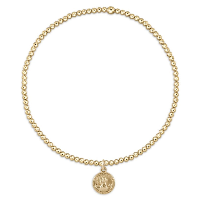 eNewton | Classic Gold 2mm Bracelet - Protection Small Gold Disc