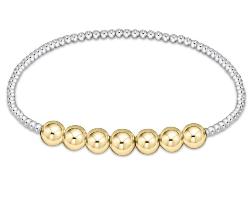 eNewton | Classic Beaded Bliss 3mm Bead Bracelet - 6mm - Mixed Metal