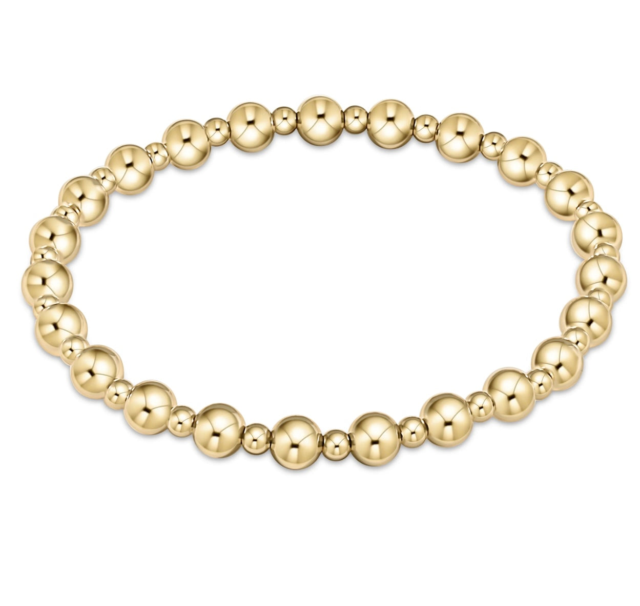 eNewton extends | Classic Grateful 5mm Bead Bracelet - Gold