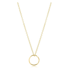 16” Halo Gold Charm Necklace