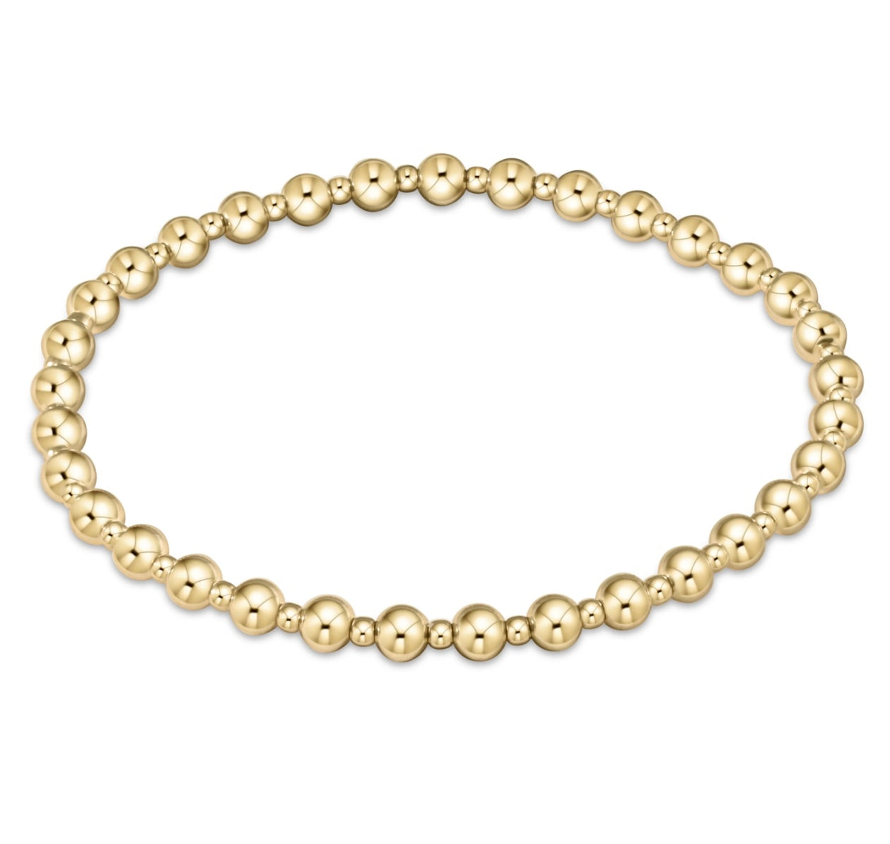 eNewton extends | Classic Grateful 4mm Bead Bracelet - Gold