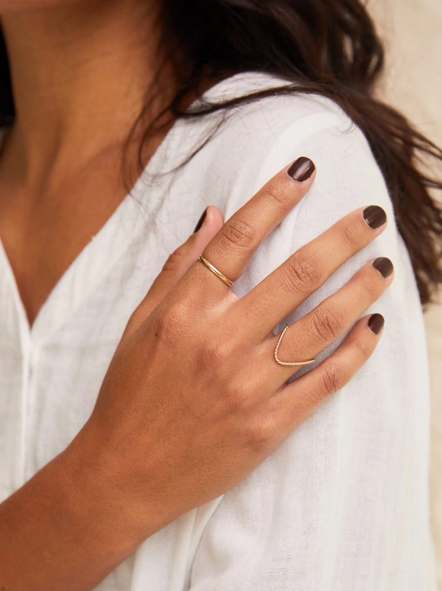 ABLE | Twisted Double V Ring