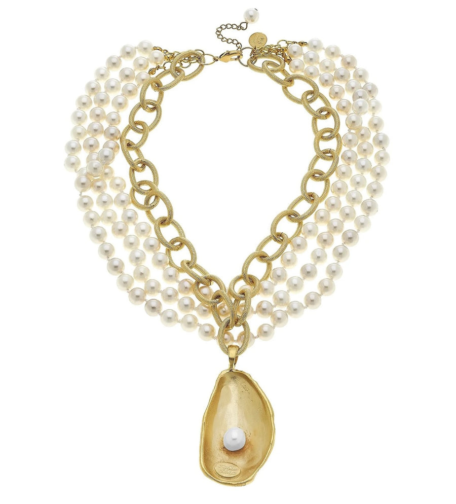 Susan Shaw | Multi Strand Oyster Necklace