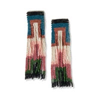 INK + ALLOY | Belle Woven Top Beaded Fringe Earrings