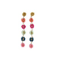 INK + ALLOY | Amanda Multi Color Flower Beaded Earrings