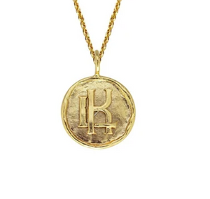 Aureate Custom Intertwined Initials Necklace - Brass - 16" Chain