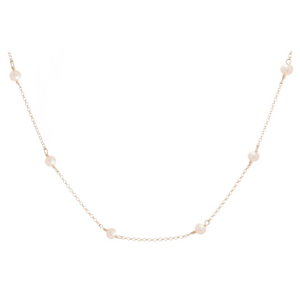 eNewton | 15" Choker Simplicity Chain Gold - 4mm Bead Pearl