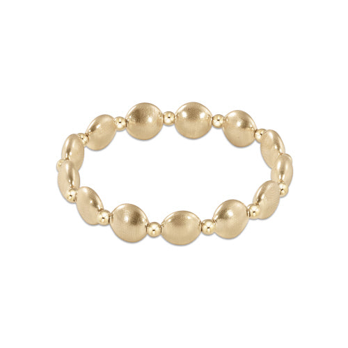 eNewton | Honesty Gold Grateful Pattern 6mm Bead Bracelet